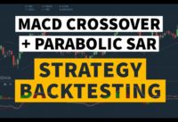 MACD crossover with Parabolic SAR strategy backtesting