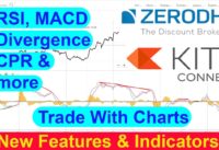 Zerodha New Features Indicators | MACD RSI Divergence | Trade with Charts | CPR |Candlestick Pattern
