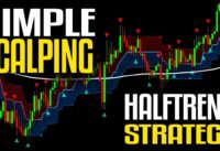 SIMPLE 1 MINUTE HALFTREND scalping strategy / Fractals, 200 EMA /  Day Trading Crypto, Forex, Stocks