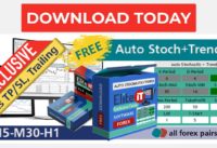 Free download Auto Stochastic and MA Trend Trailing Robot with signals for MT4 Forex by EliteIt4U