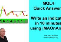 Build a custom indicator in 10 minutes using iMAOnArray