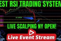 BEST RSI/STOCHASTIC  TRADING STRATEGY – LIVE SCALPING NY OPEN AND NEWS