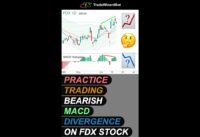 Learn to trade bearish MACD divergence on FDX stock #trading #macd #divergence