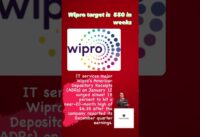 Wipro stock||target of wipro stock||#wipro_news#news#stockmarket#dividend#wiprosharenews