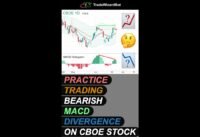 Learn to trade bearish MACD divergence on CBOE stock #trading #macd #divergence
