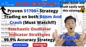 Profitable Boom and Crash Strategy Proven $1710 using stochastic oscillator