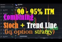 90 – 95% ITM Winning Iq Option Strategy | Combining Stochastic with Trend Line